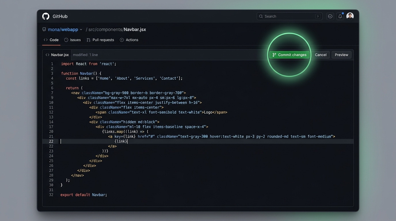 Editor de Código Integrado de GitHub